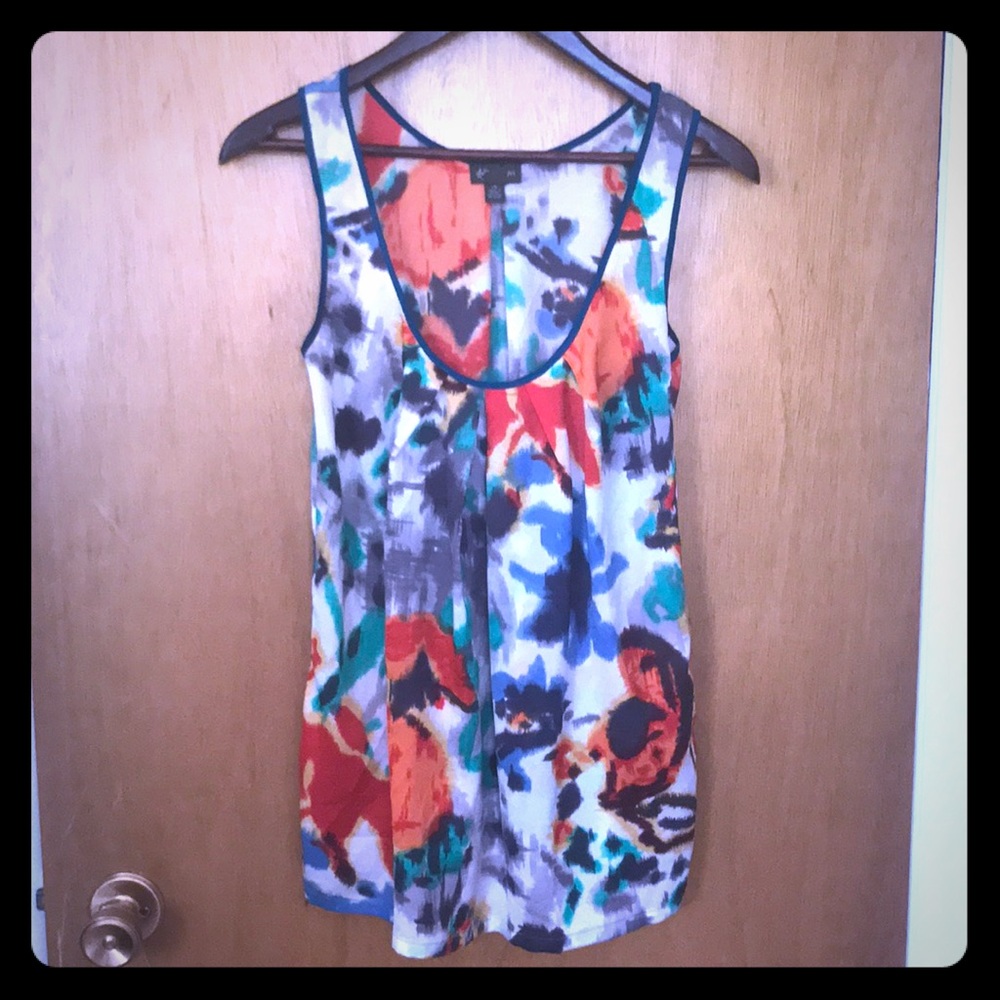 Floral silky tank top